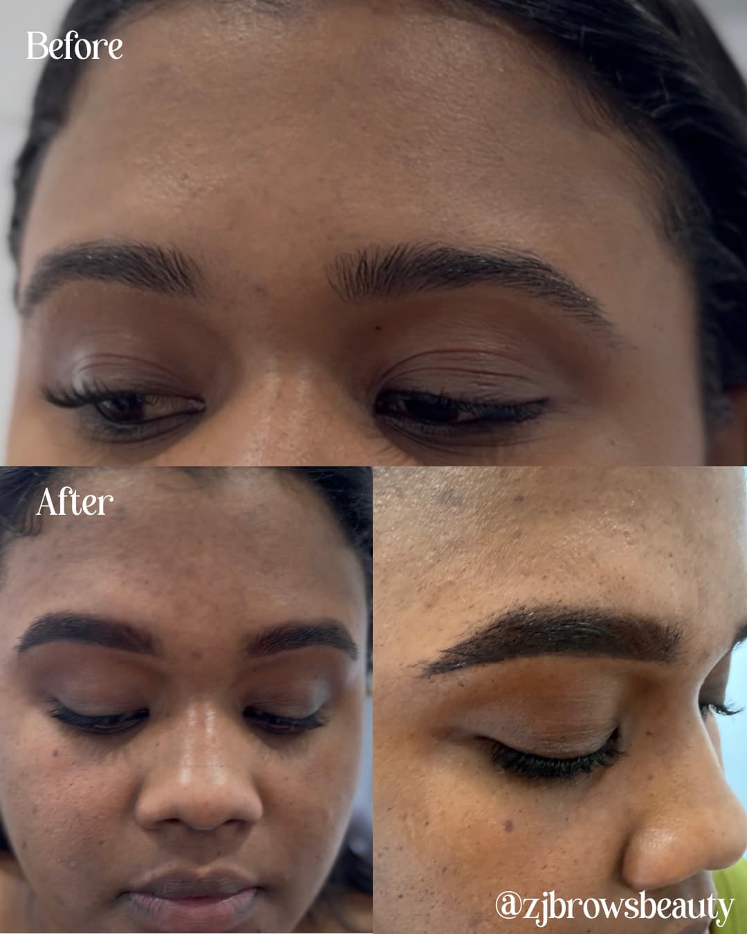 ZBrows before and after transformation 1